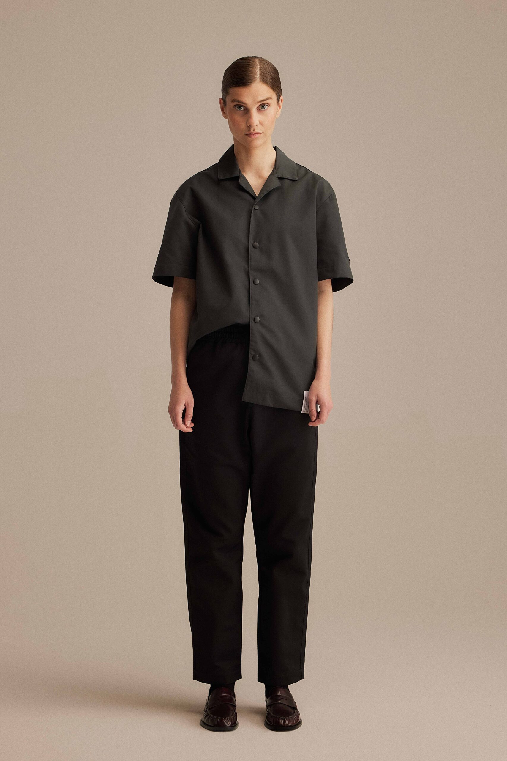 CAMP COLLAR JACKET - CHARCOAL